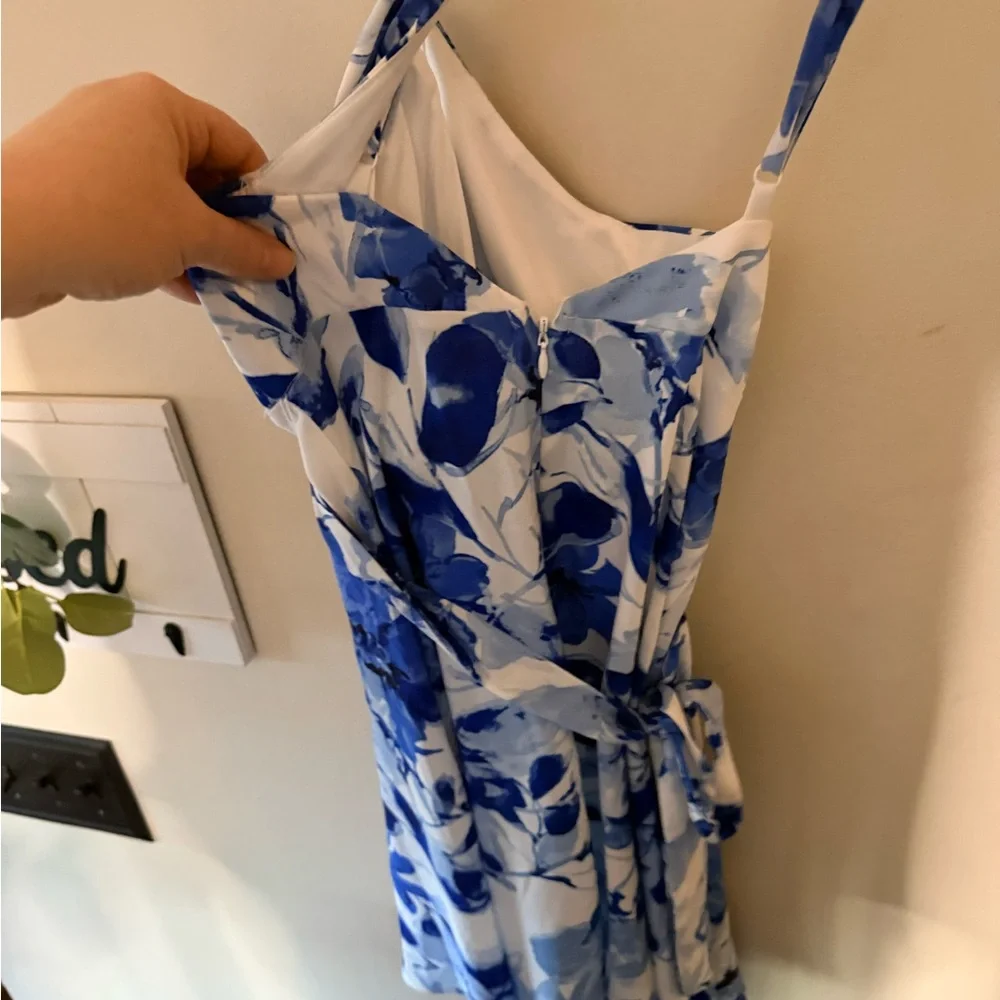 Lulu's Blue and White Floral Dress - Picture 6 of 6